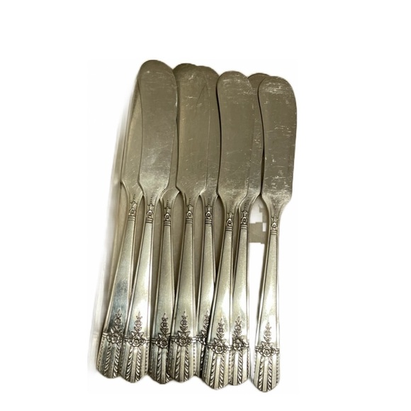 Butter spreaders, 1930s. Everlasting. Collectible Flat handle. RARE find. Used - Picture 4 of 5